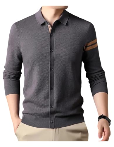 Men's Fall Warm Long-Sleeved Sweater Daily Commute Stretchable Pullover