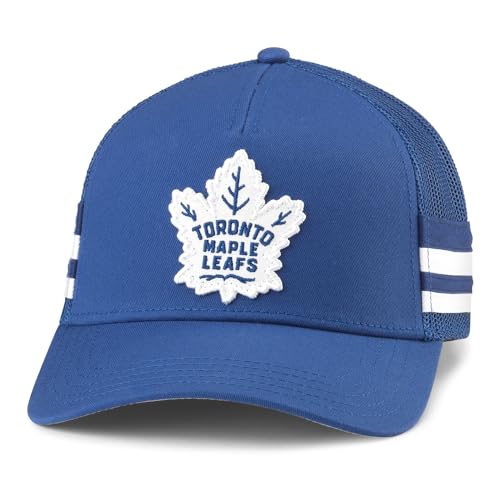 AMERICAN NEEDLE Toronto Maple Leafs Officially Licensed NHL Hotfoot Adjustable Snapback Baseball Hat, Royal Blue (23018A-TML-ROY)