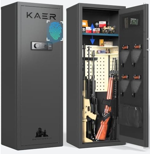 KAER 11-15 Biometric Gun Safe for Rifles and Pistols, Rifle Safe ...