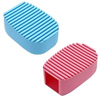 2Stk Mini Handheld Silikon Wäschepinsel in Candy Farben – Vielseitige Waschbürsten Für Kleidung Schuhe Und Badezimmerreinigung