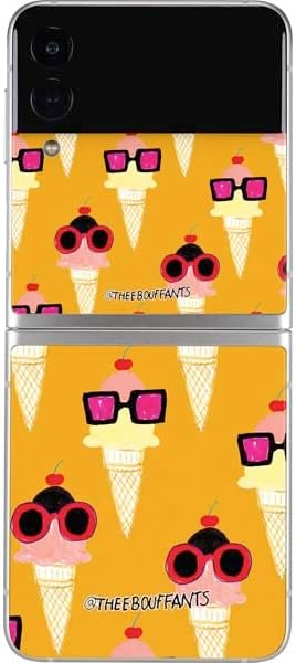 Miniatura 2 de Skinit Decal Phone Skin Compatible with Galaxy Z Flip3 5G - Bouffants and Broken Hearts Ice Cream with Shades Design