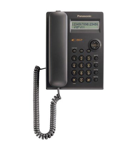 Panasonic KX-TSC11B Corded Phone with Caller ID, Black