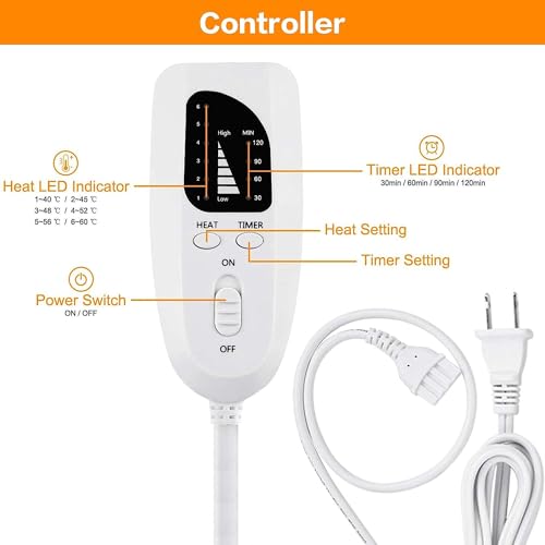 Image of Heating Pad Electric Heat Pad, Hot Heated Pad,Multiple Temp and Timer Settings,Suitable for Shoulders, Neck, arms, Abdomen, Back, Legs, etc. (Silver Gray, 24 inchX12 inch)