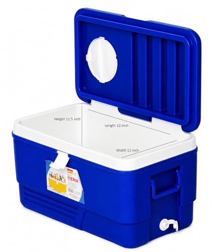 Aristo 50 LTR Blue Insulated Chiller Ice Box with Vent Lid + Tap - Image 8