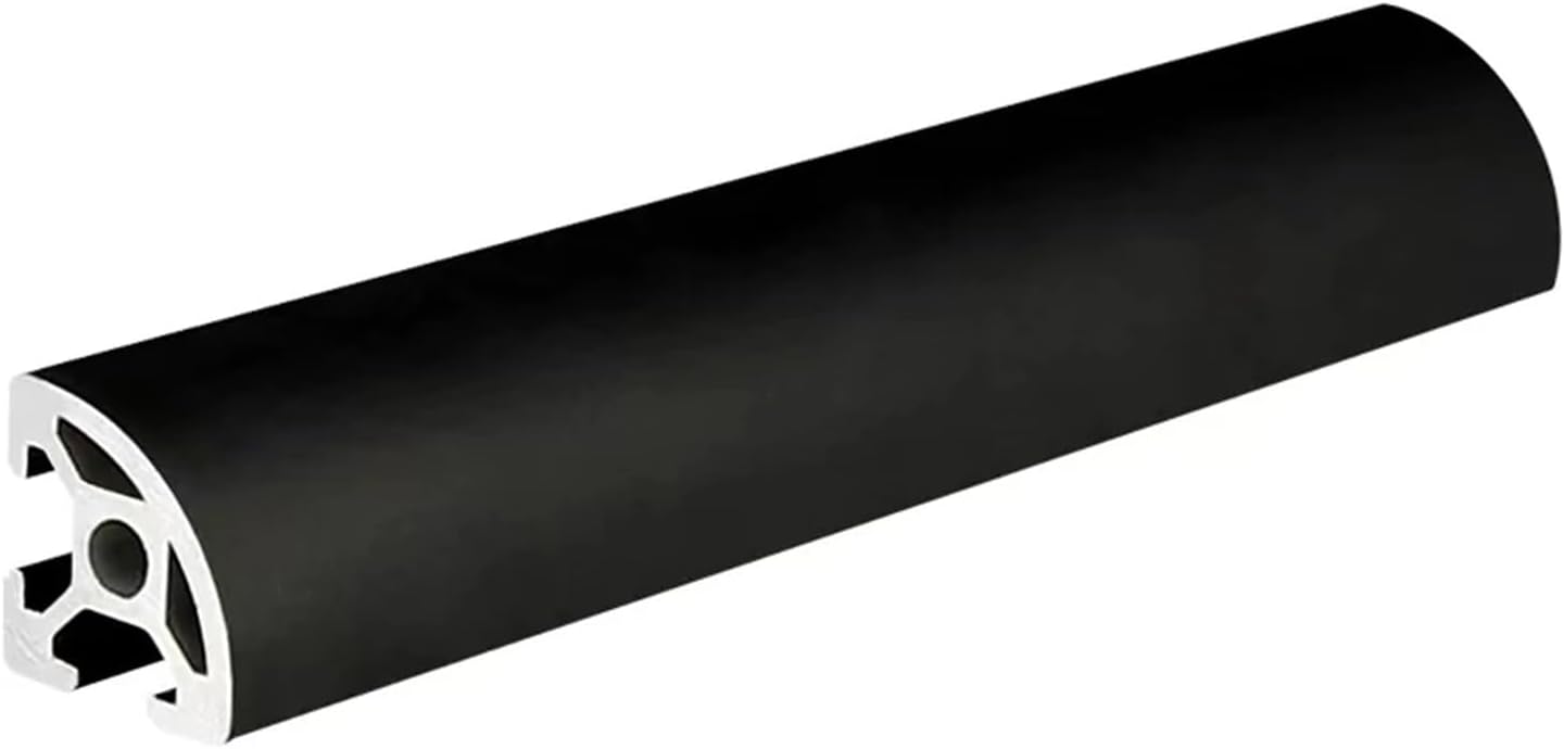 1 Piece European Standard 2020R Aluminum Alloy Profile 3D Printer Frame 2020R Black semi-Circular Aluminum Square Tube 20x20MM(900mm)