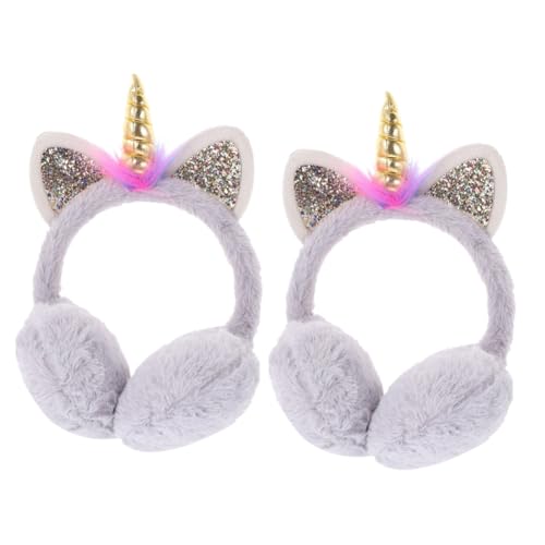 Earmuffs plegables de unicornio GALPADA 2 piezas para invierno