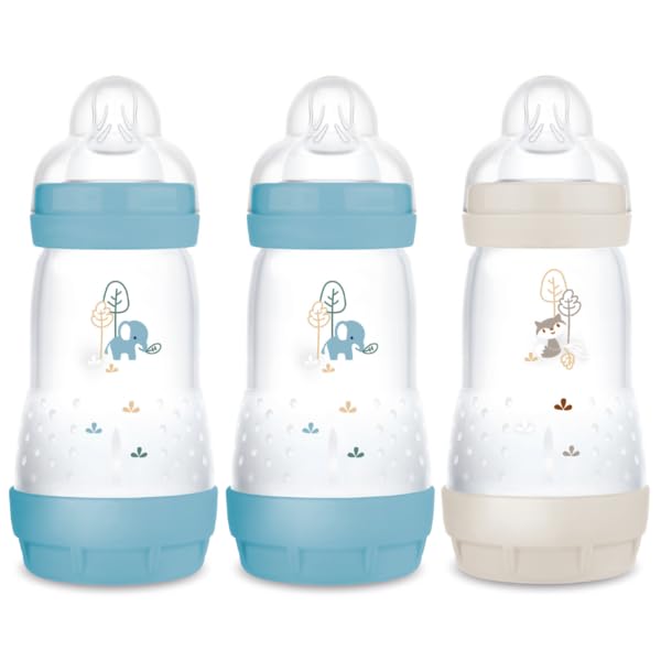 Set di 3 biberon anti-colica 260 ml Easy Start Ocean e Sabbia - Mam