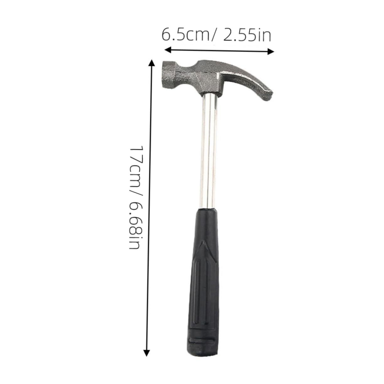 Martillos de Garra Pequeños Mango de Plástico y Tubo de Acero, 5 Piezas | Mini Martillo Negro Portátil, Mango Plástico y Tubo de Acero E Hierro, Herramienta para Campamento y Hogar