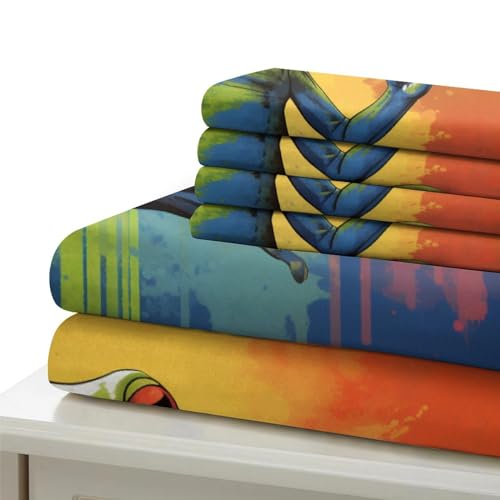 Housse de couette grenouille 220x240 parure de lit microfibre 3D