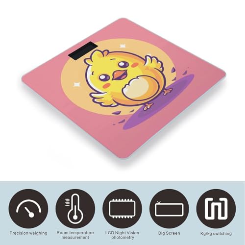 Báscula Digital Amarilla con LCD de Vidrio Templado miniatura 3