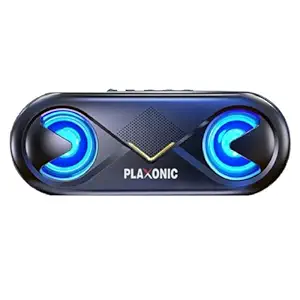 PLAXONIC Gaze Tune Portable Bluetooth Speaker, Bluetooth 5.0 Wireless Speakers with 10W HD Sound and Rich Bass, 12H Playtime, Built-in Mic Compatible with Smartphones