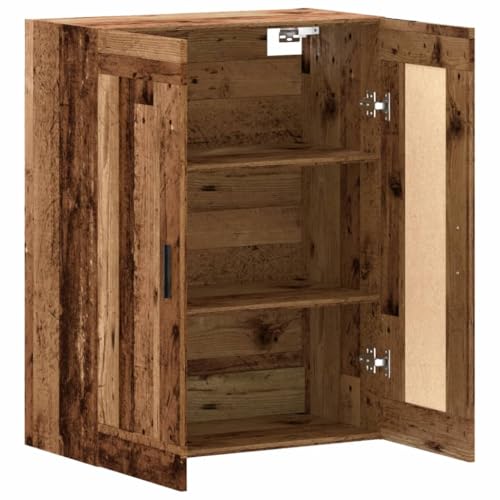 Armario flotante de madera con aspecto rustico sofisticado de dos puertas elegantes 8