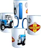 Spülmaschinen fest (T 11 64) ZT 303-C FORTSCHRITT TASSE POTT BECHER TRAKTOR # blau # gern auch mit Wunschtext