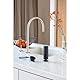 Brabantia SinkStyle Seifenspender - Tropfsicherer Spender für Spülmittel - Zubehör mit Einfachem Nachfüllen, Strukturierte, rutschfeste Oberfläche - Dunkelgrau, 200 ml