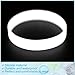 PATIKIL Glow in The Dark Bracelets, 60 Pcs Unisex Silicone Sports Glow Wristbands for Sports Party Games Fashion Decorations White
