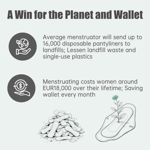 Image of wegreeco Reusable Menstrual Pads, Incontinence Sanitary Period Cloth Pads for Women, Reusable Washable Feminine Panty Liners Heavy Flow, Charcoal, 5 Pack,1 Cloth Wet Bag (Small, Black Asanoha Pattern)