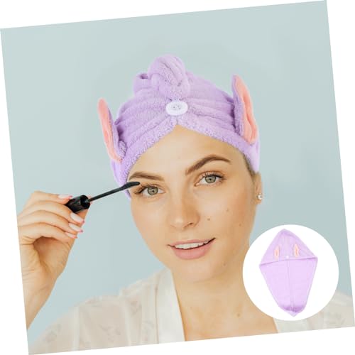 HAKIDZEL Orelhas De Coelho Chapéu De Cabelo Seco Proteção Do Cabelo Saúde Do Cabelo Absorção De Água