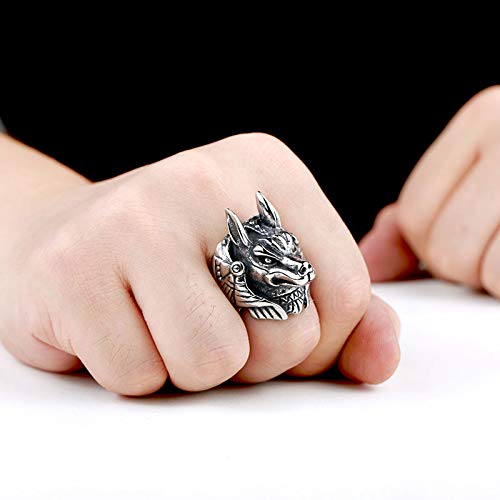 Image of Genuine Stainless Steel Ring for Men Fashion Punk Rock 3D Animal Rings