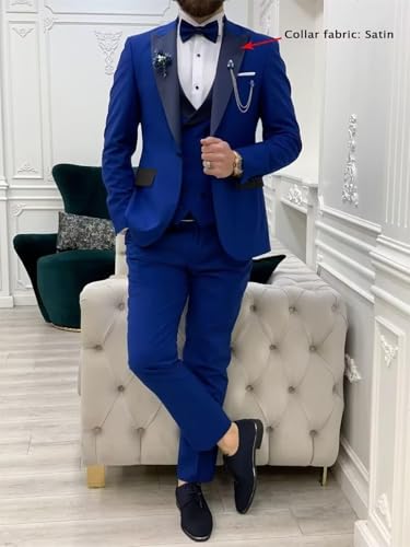 Men's Tuxedos Double Breasted Suits for Wedding 3 Pieces Prom Suit One Button Tuxedo Blazer Vest Pants Tux2