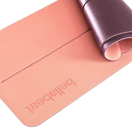 Bellabeat Tapis de yoga multi-usages de 0,6 cm d'épaisseur anti-déchirure avec sangle de transport