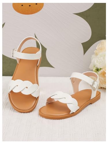 GORGLITTER Girl's Cute Sandals Strappy Open Toe Dress Summer Flats Shoes4