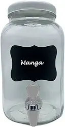 SUQUEIRA DE VIDRO DE 3 LITROS COM LOUSA E GIZ