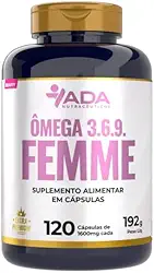 Ômega Femme 3.6.9 - Linhaça + Prímula + Óleo de Peixe - 120 Cápsulas 1600mg