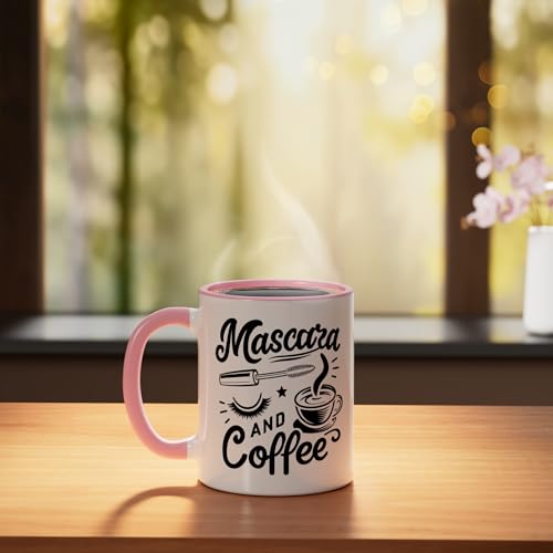 Taza de cerámica 11 oz para cosmología Rosa/Blanco miniatura 3