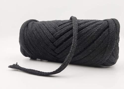 Bobbiny | Nada Flat Dori Strings (25 Meters) 100% Pure Cotton Strings for Ethnic Indian Dresses, Pajama, Lehenga, Saree,Petticoat, salwars, Patiala, chudidars (Black Flat)