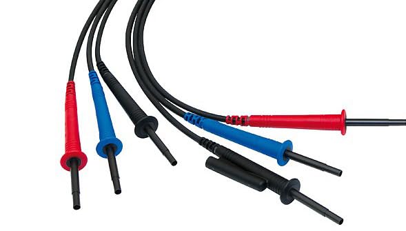 Chauvin Arnoux Conjunto de 3 cables de prueba HV simplificados (rojo, azul, sw)
