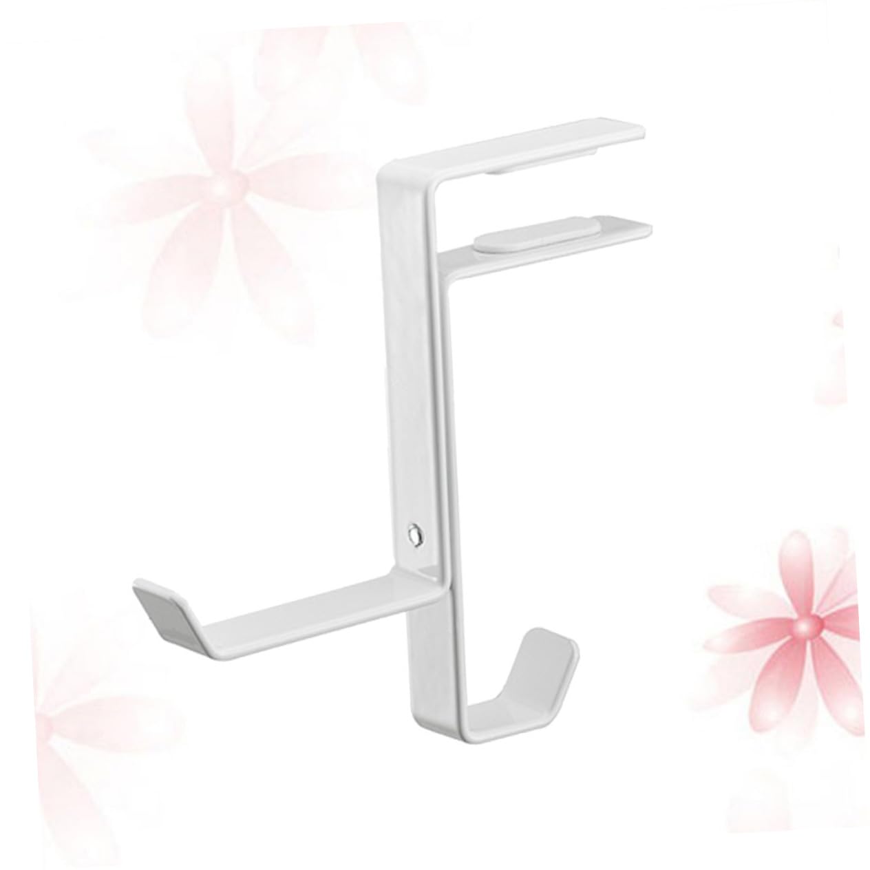 Yardenfun Gaming Headphone Hanger Headset Stand Headset Holder for Desk Under Desk Headphone Holder Gaming Headset Display Desktop Stand Under Desk Headset Holder Stretch Bag White Iron