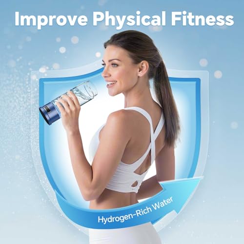 Hydrogen Water Bottle, Portable Hydrogen Water Bottle Generator, 1500 PPB Smart Hydrogen Water Machine with SPE/PEM Tech, Rechargeable Ionizer Machine for Home, Travel & Office Fitness Drinking - Image 8