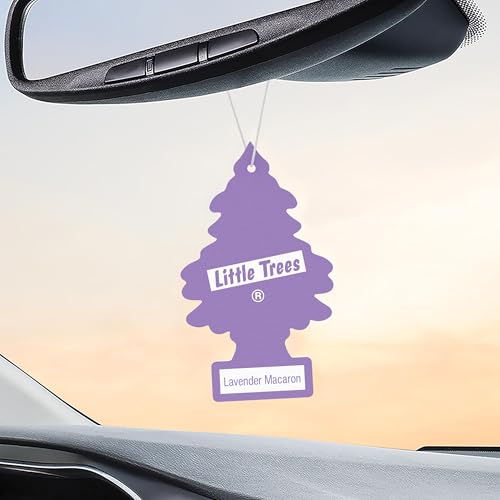 Image of LITTLE TREES Car Air Freshener | Hanging Tree Provides Long Lasting Scent for Auto and Home | 24 Air Fresheners |Lavender Macaron