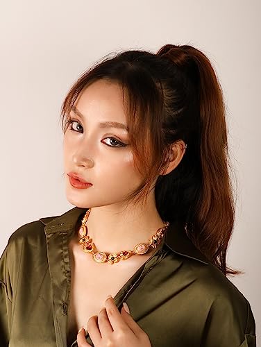 OJERRY Medieval Victorian Statement Chunky Charm Necklace for Women, Byzantine Costume Jewelry for Women2