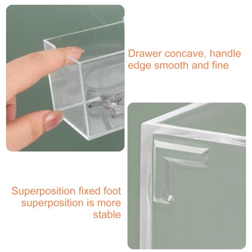 Shengxi Caja de Acrílico para Gafas Transparente - Organizador con 4 Cajones, Expositor de Gafas de Sol, Almacenamiento para Cosméticos, Relojes y Joyas - imagen 3