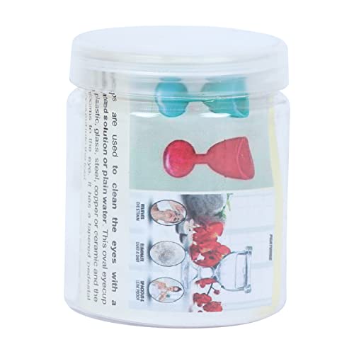 QIMACPLUS Glass Eye Wash Cups Green With Engineering Design To Fit Eyes For Effective Eye Cleansing, Eye Shaped Rim, Snug Fit Superior, Smooth Edge Set Of 2 Pcs (Green) - Image 5