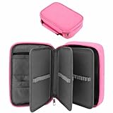 Estojo Escolar Grande Capacidade Com Elásticos Para 72 Canetas ou Lápis, Organizador Com Alça Box Jumbo, Divisórias Removíveis, Infantil Adulto Feminino Masculino (ROSA)