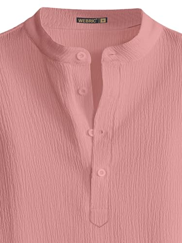 Image of Men Shirt | Black Solid Textured Casual | Regular Fit | Short Sleeve | Mandarin /Chinese Collar | Cotton Fabric | Stylish Office Summer Wear Shirt for Men