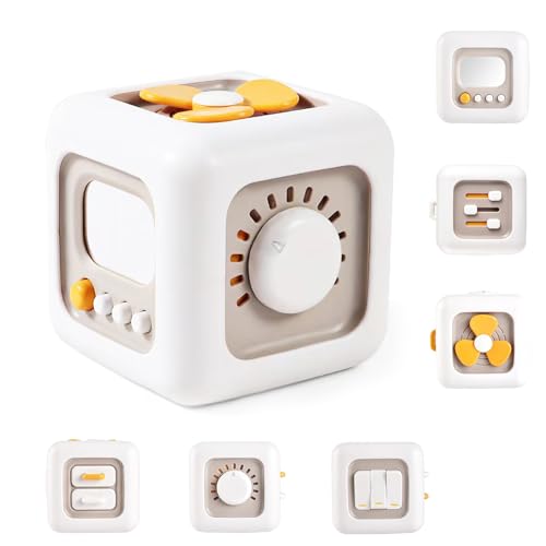 Image of SYOHGBP 6 in 1 Busy Cube Activity Montessori Toys for 18M+ Toddlers Learning Toys Boys Girls Baby Sensory Interactive Birthday Gift