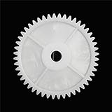 Loch: 8mm Argerrant 1Pc Plastic Weiß Zahnrad Loch 8mm for 550 Motor Kinderauto Elektro-Fahrzeug Elektrotechnische Anlagen Zubehör Motor Getriebe Accessorie (Größe : 62mm)