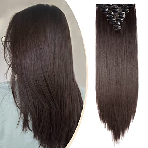 S-noilite Set 8pcs Clip in Hair Extensions