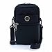 U-TIMES Casual Water Resistant Nylon Waist Bag Security Pack Crossbody Phone Pouch For 6 inch Cell Phones(Black)