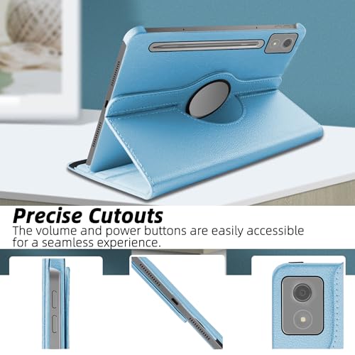 Image of TGK 360 Rotatable Smart Flip Cover for Lenovo Idea Tab Pro 12.7 Inch 2025 TB-373FU TB-375FC Tablet Case (Sky Blue)
