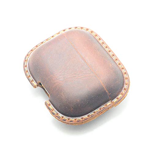 Best Quality 🔥 JJNUSA Genuine Leather Distressed Leather for Apple AirPods Pro Wireless Charging Case Leather Protective Case Cover Earbud Case Brown Cheapest 🛒 JJNUSA Genuine Leather Distressed Leather for Apple AirPods Pro Wireless Charging Case Leather Protective Case Cover Earbud Case Brown