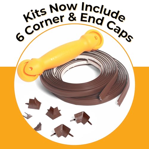 Image of InstaTrim Flexible, Self-Adhesive Caulk Complete Kit, inch x 10', 2-Pk, Brown