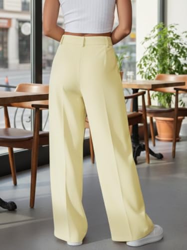 Image of GRECIILOOKS Trousers for Woman | Womens High Rise High Waist Flared Korean Style | Formal Pant for Women Office Wear| Track Pants for Womans Elegant for College & Events (Available in Plus Size)