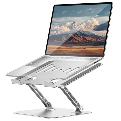 Laptop Stand for Desk Adjustable Computer Stand Foldable Laptop Riser Notebook Holder Adjustable Height for MacBook PC Computer Notebook Office Desk Accessories 10-17 Inch