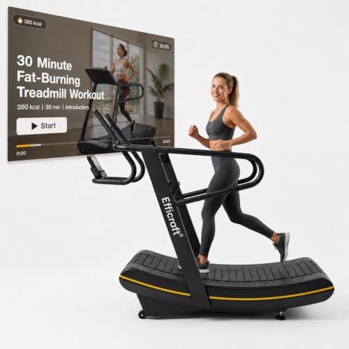 Curved Manual Treadmill 8 Resistance Levels LCD Display Non Electric