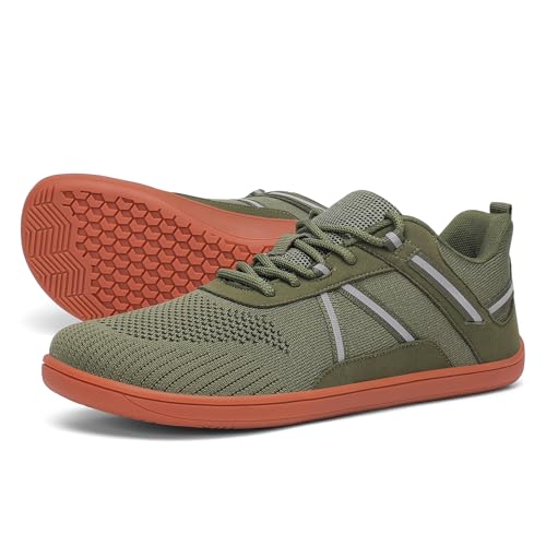 Image of Men's Barefoot Wide Toe Box Shoes Zero Drop Sole Walking Tennis Shoes Comfortable Non Slip Minimalist Shoes Gym Cross Trainer Workout Trail Running Sneakers
