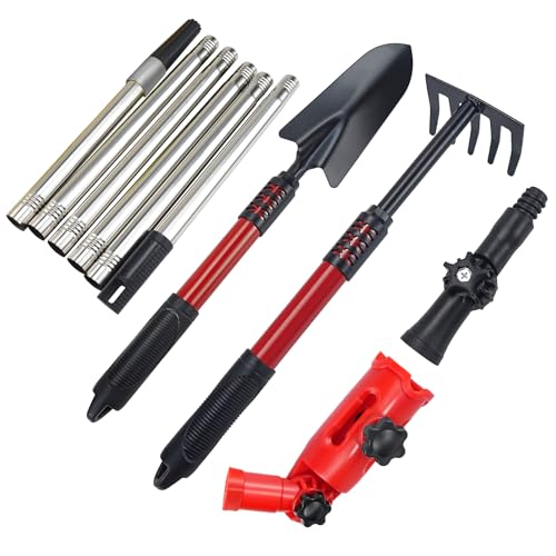TUDUD Multi-Angle Gutter Cleaning Tools Gutter Cleaner Spoon and Scoop with Extension Poles Gutter Guards for Removing Ground Roof Leaves